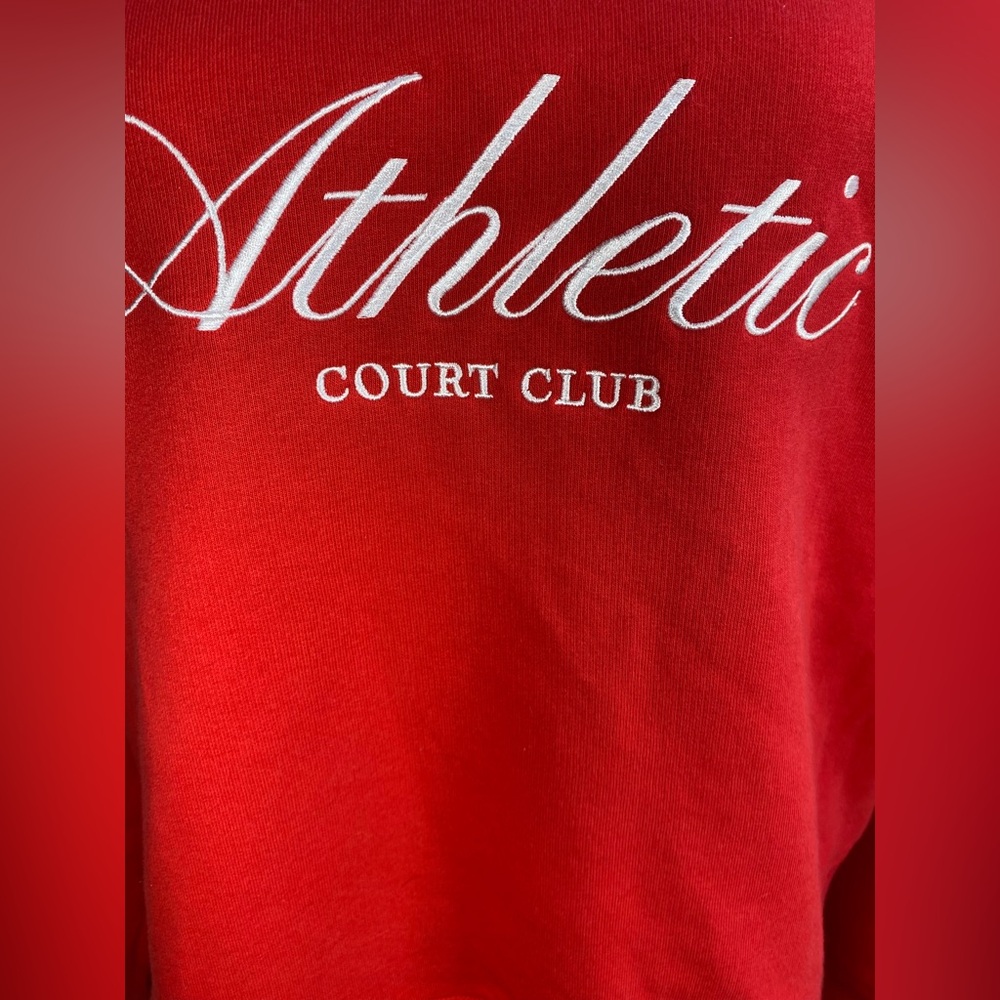 All in Motion Athletic Court Club White Crewneck Sweatshirt | Women’s Medium‎ - Picture 3 of 5